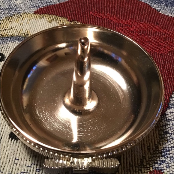 KATE SPADE X LENOX SILVER PLATE RING HOLDER EUC JEWELRY TRINKETS TWO TONE - Picture 3 of 5